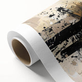 Zebra-themed wall art on rolled canvas showcasing striking black and white stripes, ideal for adding a touch of wildlife elegance to home decor.