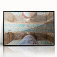 Large abstract wall art of ancient ruins in muted earth tones on a framed acrylic, ideal for modern art wall decor.