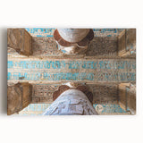 Black and white photo of ancient ruins on stretched canvas, ideal for kitchen wall art.