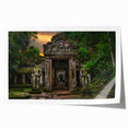 Rolled print of ancient ruins in muted earth tones, suitable as art wall for dining room or large bathroom decor.