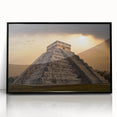 Large abstract wall art depicting ancient ruins in monochrome tones on a framed acrylic, suitable for modern art wall decor.