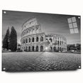 Acrylic print of ancient ruins in earth tones, suited for bedroom or dining room decor.