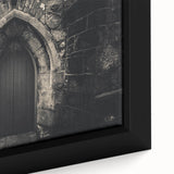 Extra large framed canvas featuring black textured arches with colorful accents, ideal for living room decor.
