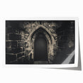 Rolled print of a minimalist arch design in muted earth tones, suitable for art wall dining room.