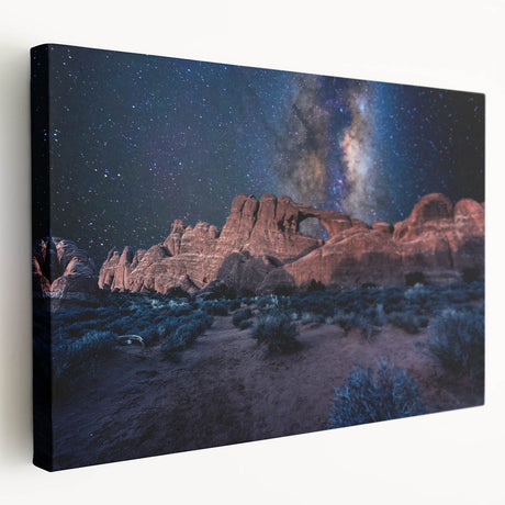 Large art on stretched canvas depicting a series of architectural arches in neutral tones, suitable for kitchen wall art.