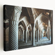 Large stretched canvas featuring a series of arches in greyscale, ideal for kitchen wall art.
