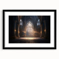 Extra large abstract art print featuring colorful textured arches, framed in black, suitable for living room decor.