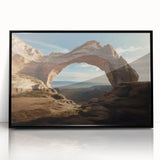 Large abstract wall art featuring black and white arch designs on framed acrylic, suitable for modern home decor.