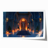 Extra large rolled print featuring a detailed floral design with soft pastel shades.