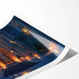 Extra large rolled print featuring a floral arch design in muted tones, ideal for classy bathroom wall art.