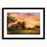 Extra large abstract art print featuring colorful, textured arches on a black framed canvas, ideal for living room decor.