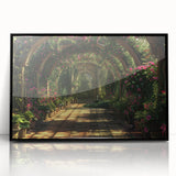 Large abstract wall art featuring symmetrical arch designs in black and white, mid-century modernist style.