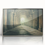 Art Deco poster featuring silver arches on acrylic, in muted gray tones, ideal for modern art wall decor in a nursery.