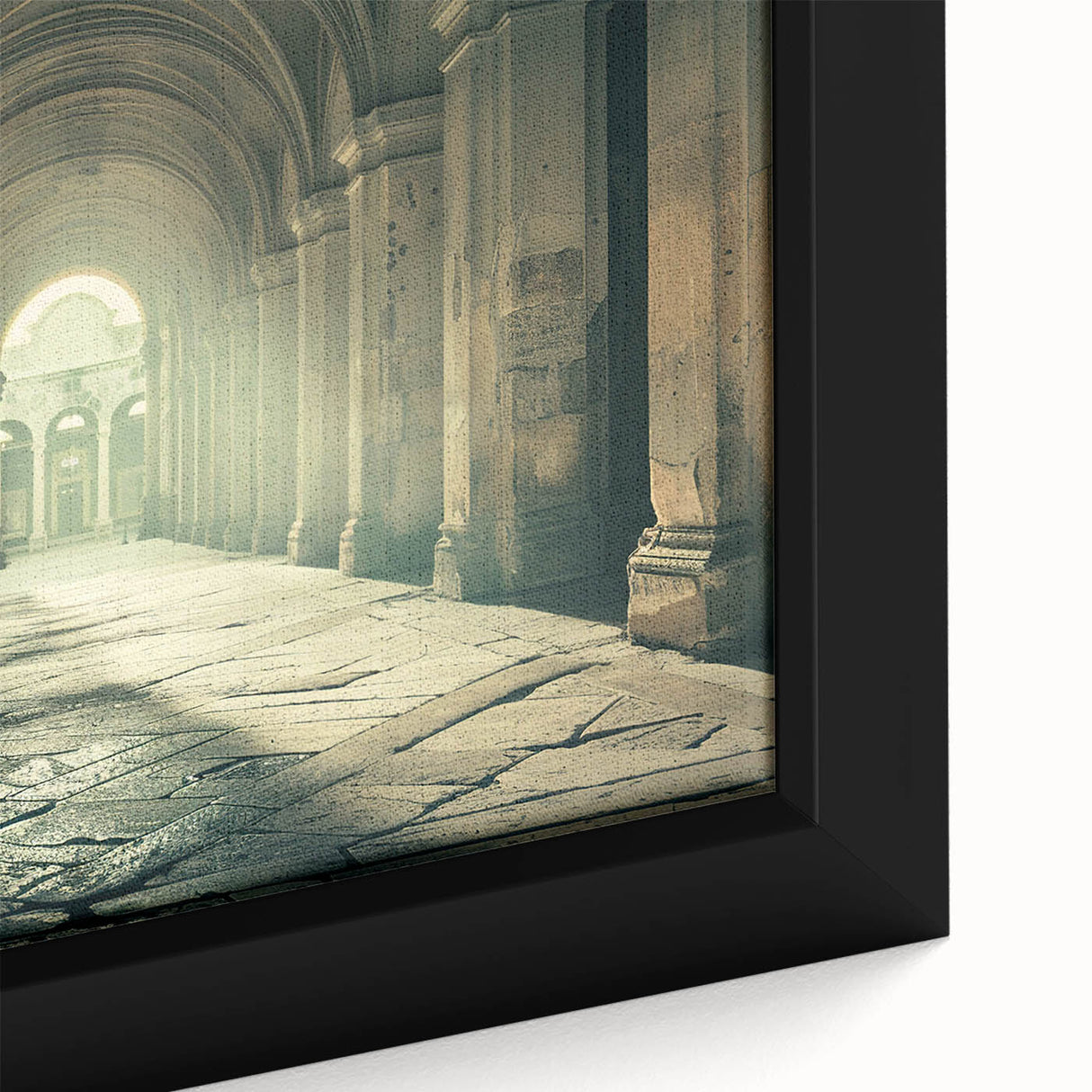 Black wall art featuring colorful, textured arch designs on a large framed canvas, ideal for living room decor.