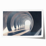 Large rolled print featuring a series of arches in muted beige tones, suitable for dining room wall art.