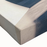 Large art featuring a black and white landscape with detailed arches on a stretched canvas, ideal for bedroom wall decor.