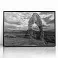 Large abstract wall art featuring black and white arch designs on a framed acrylic, ideal for modern art wall decor.
