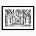 Abstract art print featuring colorful, textured arch designs on a large black-framed canvas, ideal for living room decor.