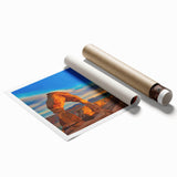Extra large rolled print featuring a series of arches in soft gray tones, ideal for classy bathroom wall art.
