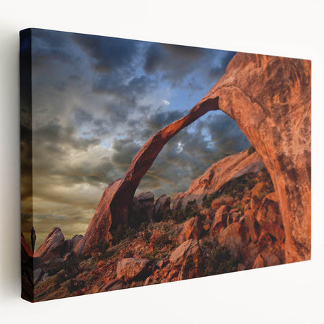 Arched architecture design on large stretched canvas in neutral tones, suitable for kitchen wall art.