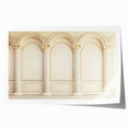 Rolled print of Greco-Roman columns with floral accents in soft pastel shades, suitable for dining room or bathroom decor.