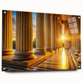 Large abstract wall art featuring monochrome columns on acrylic glass, ideal for modern dining or bedroom decor.