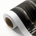 Art deco poster featuring symmetrical columns in muted gold and cream tones on rolled canvas, ideal for nursery wall art.
