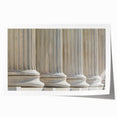 Rolled print of classical architecture columns in muted beige tones, ideal for art wall dining room or classy bathroom decor.