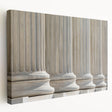 Architectural column designs in greyscale on stretched canvas, ideal for kitchen wall art.