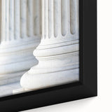 Black wall art featuring a close-up of textured, colorful columns on extra large framed canvas, ideal for living room decor.