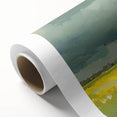 Art Deco poster featuring pastel-colored abstract architecture, ideal for nursery wall art, on rolled canvas.