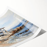 Extra large wall art featuring line art flowers in neutral tones on a rolled print, suitable for large living room decor.