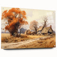 Acrylic print of large abstract wall art featuring neutral and earth tones, ideal for bedroom or dining room decor.