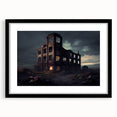 Abstract art print featuring textured, colorful art in a black frame, ideal for extra large wall art in a living room.