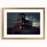 Extra large abstract art print featuring textured design in muted earth tones, framed in gold, ideal for living room decor.