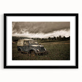 Extra large abstract art print featuring vibrant, colorful textured patterns on a black framed canvas.