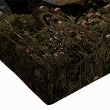 Large art of a black and white derelict building on stretched canvas, suited for bedroom wall decor.