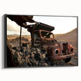 Extra large black framed canvas featuring a textured, colorful abstract design, ideal for living room decor.