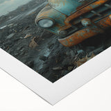 Art deco poster featuring geometric patterns in gold and black tones on rolled canvas, suitable for dining room walls.