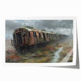 Extra large rolled print of a derelict building in muted gray tones, ideal for art wall dining room.