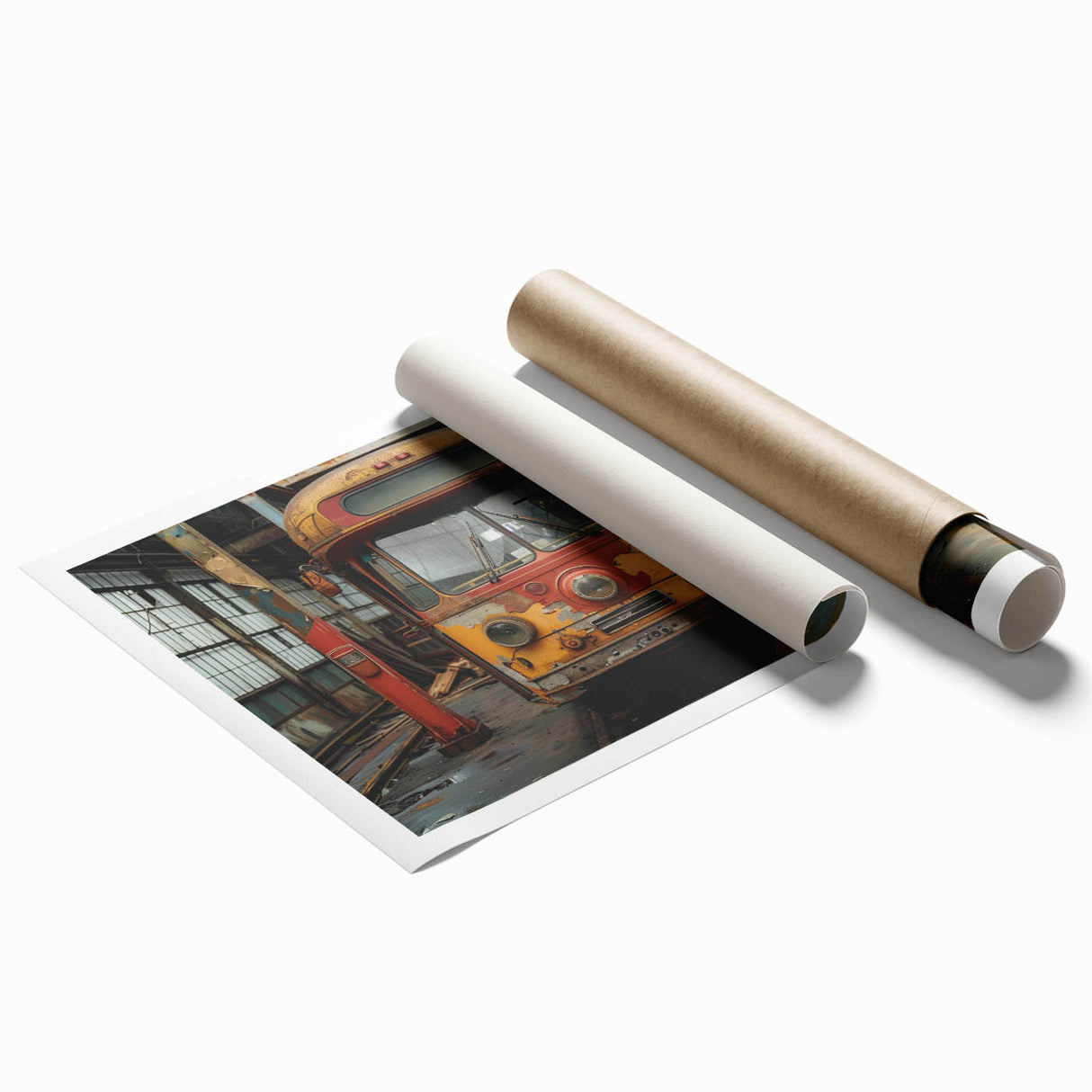 Extra large rolled print of a floral design in muted tones, ideal for classy bathroom wall art.