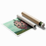 Extra large wall art featuring a muted floral design on rolled canvas.