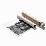 Extra large rolled print featuring a floral art design in muted tones, ideal for classy bathroom wall art.