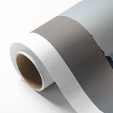 Art Deco poster featuring geometric domes in muted gold and blue tones on rolled canvas, ideal for nursery wall art.