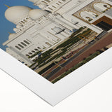 Art Deco poster featuring geometric patterns and metallic gold and black hues on rolled canvas.