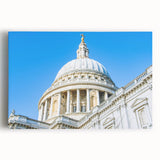 Black and white architectural dome design on stretched canvas, ideal for kitchen wall art.