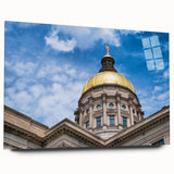 Large abstract wall art featuring overlapping geometric domes in neutral tones, printed on acrylic glass.