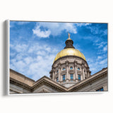 Vintage poster art of colorful architecture domes on extra large framed canvas, ideal for living room decor.