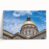 Black and white photo of architectural domes on a large stretched canvas, suitable for kitchen wall art.