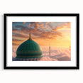 Extra large abstract art print featuring colorful, textured domes on a black framed canvas, ideal for living room decor.